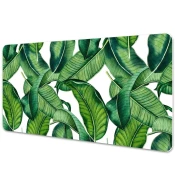 Decormat Podloga za pisalno mizo Green large leaves 120x60 cm