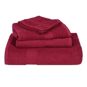 Vidaxl Savna brisače FROGN 2 kosa bordo 80x200 cm 360 g/m2