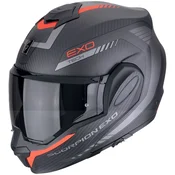 Motociklisticka kaciga na preklop Scorpion EXO-TECH EVO CARBON COSY mat crno-crvena - II. kvaliteta