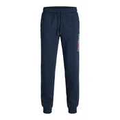 JACK & JONES Hlače JPSTGORDON temno modra/rdeča/bela