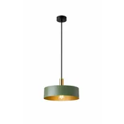 Luster na sajli HAKI 1xE27/60W/230V zelena/crna/sjajni hrom