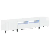 vidaXL 5-delna LED TV omarica Bela visok sijaj Inženirski les