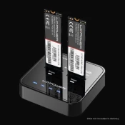Lc power lc-dock-m2-nvme usb 3.2 gen2x1 docking station for two nvme-m.2 ssd, cloning, black Hdd docking ( 24099 )