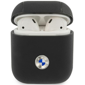 BMW BMA2SSLBK AirPods cover black Geniune Leather Silver Logo (BMA2SSLBK)