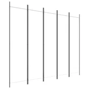 Vidaxl Paravan 5-delni bel 250x200 cm blago
