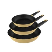 Cecotec Komplet ponev Cecotec Polka Experience 18-22-26 Bucket Set Vulcano Rumena Aluminij 3 Kosi