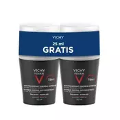 VICHY HOMME deo roll- on 48h DUO PACK 50ml + 25ml GRATIS