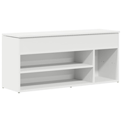 Klupa za cipele bijela 102x30,5x45 cm izradeno drvo