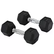 Homestar Set uteži šestkotne 2x6 kg črne barve