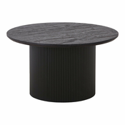 Temno rjava okrogla mizica v topolovem dekorju o 80 cm Boavista – House Nordic