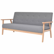 Sofa Trosjed od Tkanine Svijetlo Sivi