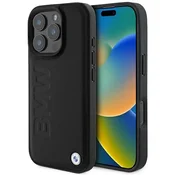 1 to 3 BMW BMHMP16XSLLBK IPHONE 16 PRO MAX 6.9 ČRNA/ČRNA TRDA TORBICA LEATHER HOT STAMP MAGSAFE