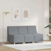 vidaXL vidaXL Modularna sofa enota brez naslonov 3 pcs Svetlo siva, (5000138667)