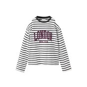 MANGO KIDS Majica LONDON antracit/robida/bela