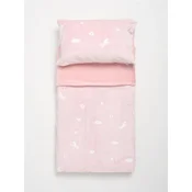 Sinsay - Set flis posteljine sa fluorescentnim uzorkom - roze