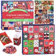 Adventski kalendar slagalica - 24 božićne slagalice u VINTAGE stilu ZA5885