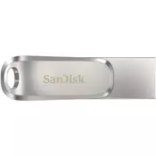 USB C & USB DISK SanDisk 64GB Ultra Dual LUXE, 3.1, srebrn,