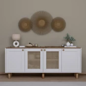 Hanah Home Konzolni sto Bohemian 1600-145, 180x75x40 cm, Belo-hrast boje