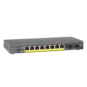 Netgear GS110TP pametni upravljani prekidac s 10 prikljucaka [8x PoE + 2x SFP 55W Gigabit-LAN bez ventilatora]