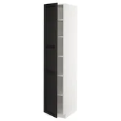 METOD Visoki element s policama, bela/Lerhyttan crno bajcovano, 40x60x200 cm