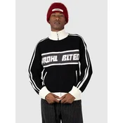 Prohibited Letterman Knit Pullover black