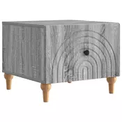vidaXL Klubska miza Siva Sonoma 49 x 50 x 40 cm Inženirski les