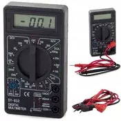Univerzalni digitalni multimeter z LCD črn