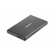 RHINO GO, HDD/SSD External Enclosure 2.5,  SATA III, USB3.0, Aluminium, Black ( NKZ-0941 )