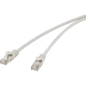 Renkforce Renkforce RF-4724272 RJ45 omrežni kabel\, Patch kabel CAT 5e F/UTP 0.50 m siva z zaščitnim zapornim zatičem 1 kos, (20418793)
