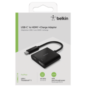 Belkin adapter USB-C na HDMI   60W napajalnik, črn