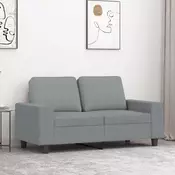 Vidaxl vidaXL Dvosed svetlo siv 120 cm oblazinjen z blagom