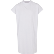 Turtle Extended Shoulder dress for girls - white