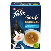 Felix Soup hrana za mačke, trska, tuna, morski list, 8x (6x48g)