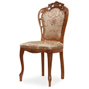 Casa Padrino luxury baroque dining room chair with elegant pattern gold/multicolored/brown - Baroque style kitchen chair - Magnificent luxury dining room furniture in baroque style
