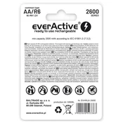 slomart Akumulatorske baterije everActive Ni-MH R6 AA 2600 mAh Professional Line (4 kosov)