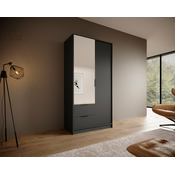 Garderobna omara Norel - 100 cm - grafit