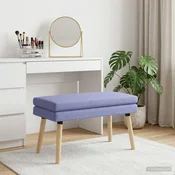 Dvojna klop Jeans modra 80 x 40 x 47 cm Blago