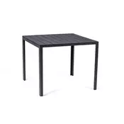 Texim Texim vrtna jedilna miza Viking M 90x90 cm, aluminij/artwood, črna