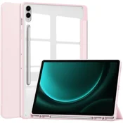 GS Ovitek za Samsung Galaxy Tab S9 FE+ Plus, Smartcase Hybrid, z držalom za pisalo, roza