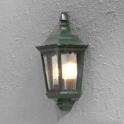 Konstsmide Zunanja stenska svetilka Firenze, polovična skleda, zelena - Podeželska hiša/Rustikalna - jasno - Steklo