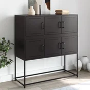 Vidaxl vidaXL Omarica, črna, 100,5 x 39 x 107 cm, jeklo