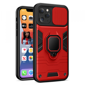 Silikonski ovitek Armor Ring z zaščito kamere za iPhone 13 6.1 - črn