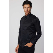 TUDORS Muška košulja dugih rukava Madison, Slim Fit, Crna