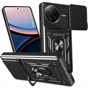 GS Oklepni ovitek za Xiaomi Poco F7 Pro, CamShield Slide, črn