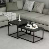 Hanah Home Set klub stolova, 2 komada Leka Crni