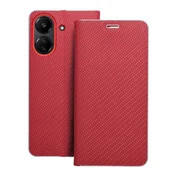 OEM Torbica LUNA Book Carbon za XIAOMI Redmi 13C/POCO C65, rdeča