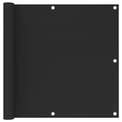 Balkonski zastor crni 90 x 600 cm HDPE