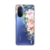Silikonska maska za Huawei Nova Y70/Y70 Plus Gentle Rose Pattern Print Skin providna