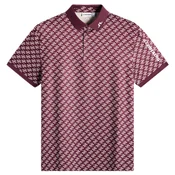 Moška majica J.Lindeberg Tour Tech Print Polo Cardi Jacquard S - Winetasting XL