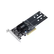 Synology Dual M.2 (2280/2260/2242) SSD adapter card for better SSD caching, PCIe 2.0 x8, Low Profile (M2D18)